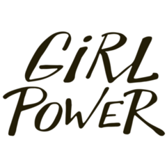 Girl Power Hand Drawn Lettering Sticker