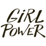 Girl Power Hand Drawn Lettering Sticker