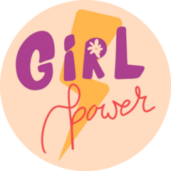 Girl Power Handwritten Groovy Sticker