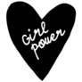 Girl Power Heart Sticker