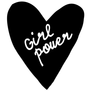 Girl Power Heart Sticker