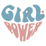 Girl Power Heart Typography Sticker