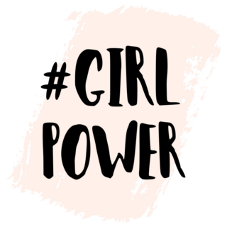 #Girl Power Lettering Sticker