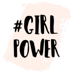 #Girl Power Lettering Sticker