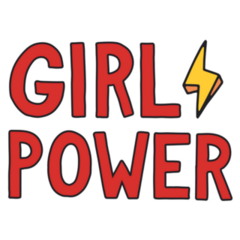 Girl Power Lightning Bolt Sticker