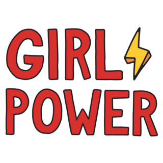 Girl Power Lightning Bolt Sticker
