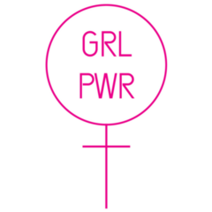 Girl Power Pink Feminism Sticker
