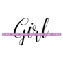 Girl Power Purple Typography Sticker