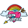 Girl Power Rainbow Feminism Sticker