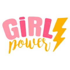 Girl Power Retro Emblem Sticker