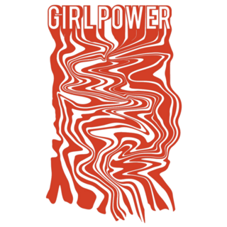 Girl Power Wave Cool Sticker