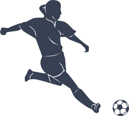 Girl Soccer Player Kicking Soccer Ball Sticker