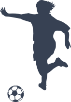 Girl Soccer Player Running After Ball Sticker