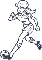 Girl Soccer Player Sticker