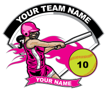 Girl Softball Player Any Custom Color Magnet