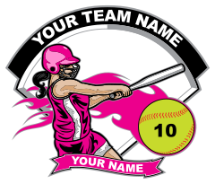 Girl Softball Player Any Custom Color Sticker