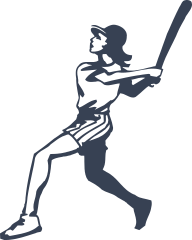 Girl Softball Player Sticker