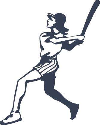 Girl Softball Player Sticker