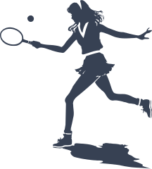 Girl Tennis Player Sticker