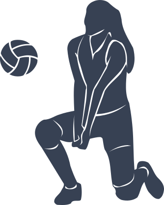 Girl Volleyball Player Hitting Volleyball Sticker