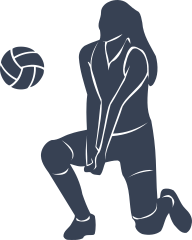 Girl Volleyball Player Hitting Volleyball Sticker