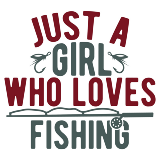 Girl Who Loves Fishing Sticker