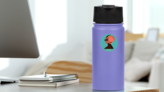 Girl Zodiac Sign Aries Sticker on a Water Bottle (New) example