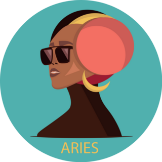 Girl Zodiac Sign Aries Sticker