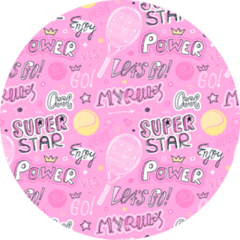 Girlish Pink Sketch Seamless Pattern For Tennis Sticker