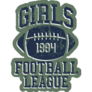 Girls Football League On Green Sticker
