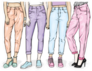 Girls In Stylish Jeans Sticker