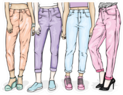 Girls In Stylish Jeans Sticker