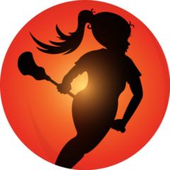 Girls Lacrosse Player Silhouette Sticker