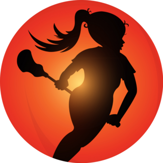Girls Lacrosse Player Silhouette Sticker
