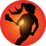 Girls Lacrosse Player Silhouette Sticker