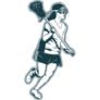 Girls Lacrosse Player Sticker