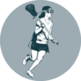 Girls Lacrosse Player Sticker
