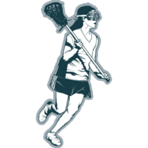 Girls Lacrosse Player Sticker