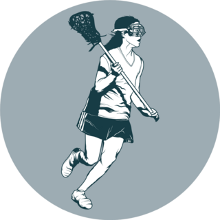Girls Lacrosse Player Sticker