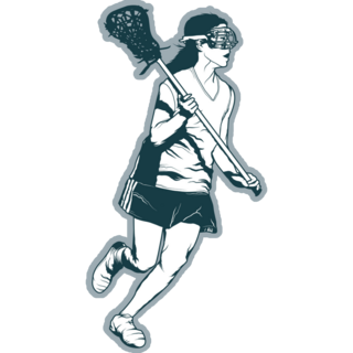 Girls Lacrosse Player Sticker