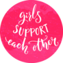 Girls Support Each Other Pink Sticker