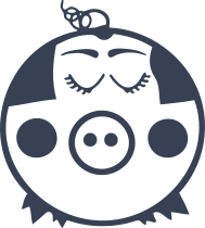 Girly Piggy Bank pig Sticker