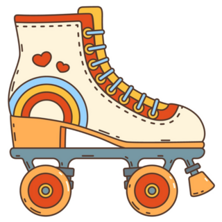 Girly Roller Skate Sticker