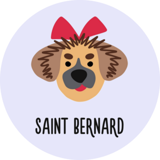 Girly St Bernard Sticker