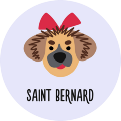 Girly St Bernard Sticker