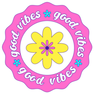 Girly Y2k Good Vibes Flower Sticker