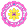 Girly Y2k Good Vibes Flower Sticker