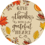 Give Thanks With A Grateful Heart Fall Sticker