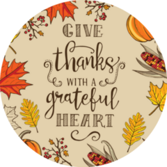 Give Thanks With A Grateful Heart Fall Sticker