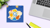 Give The Gift of Stickers - Hanukkah Sticker Bundle on a Desk (New) example